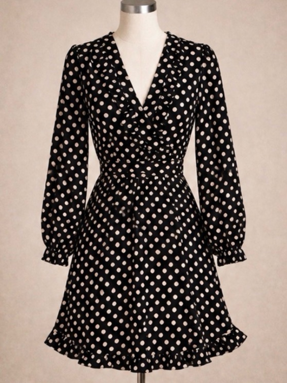 100% silk Kate Spade Polka Dot Wedding Guest Dress Size 6 - Picture 2 of 6